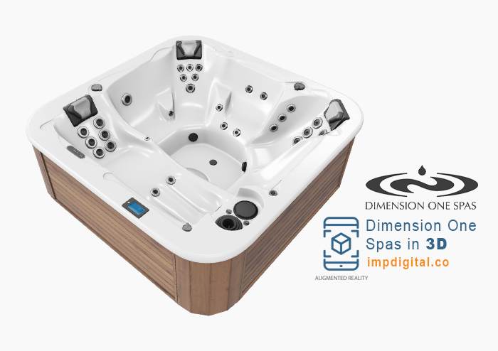 Dimension One Spas in 3D by IMP Digital - Ontario #1 Hot Tubs & Spas Websites Developers