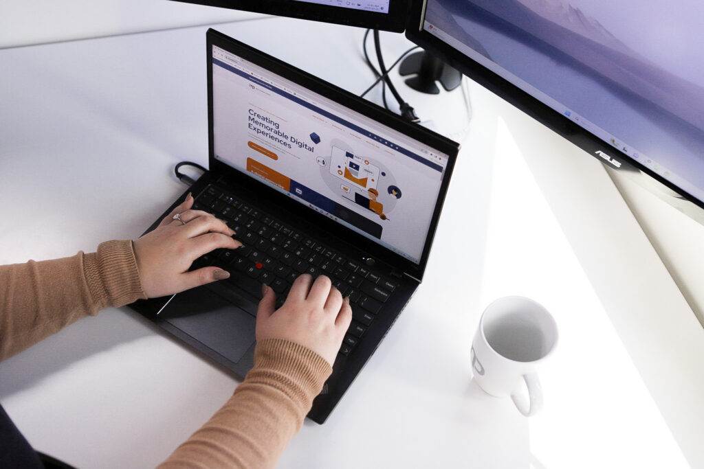 Person using laptop